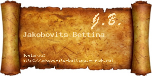 Jakobovits Bettina névjegykártya